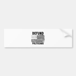 Verdedig de politici en retro Amerikaanse gift Bumpersticker