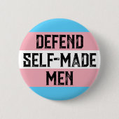 Verdedig de trans mannen ronde button 5,7 cm (Voorkant)