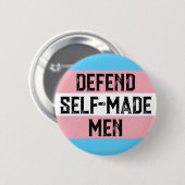 Verdedig de trans mannen ronde button 5,7 cm (Voorkant /achterkant)