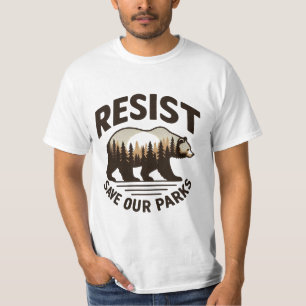 Verdedig de wildernis - Weersta Save Our Parks Bee T-shirt