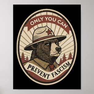 Verdedig Democratie - Klik Alleen Jij Kunt Fascism Poster