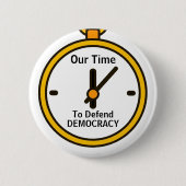 Verdedig Democratie Knop Ronde Button 5,7 Cm (Voorkant)