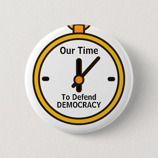 Verdedig Democratie Knop Ronde Button 5,7 Cm (Voorkant)