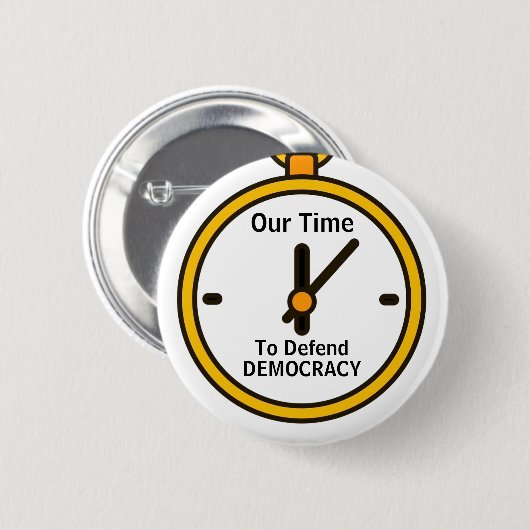 Verdedig Democratie Knop Ronde Button 5,7 Cm (Voorkant /achterkant)