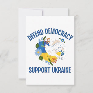 Verdedig Democratie Steun Oekraïne Amerika Bedankkaart