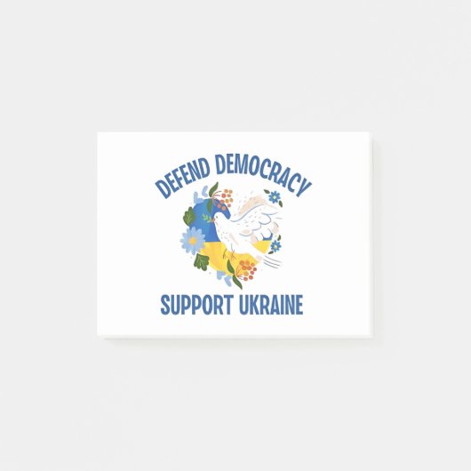 Verdedig Democratie Steun Oekraine Amerika Post-it® Notes (Voorkant)