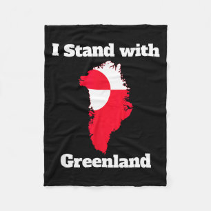Verdedig Groenland - Niet te koop Ik sta achter vr Fleece Deken