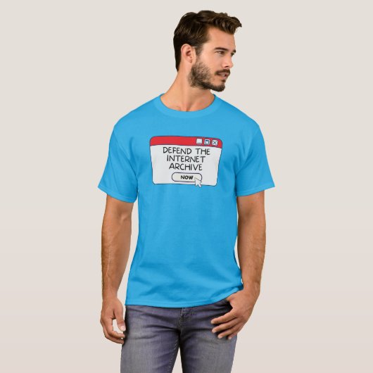 Verdedig het internetarchief T-Shirt (Voorkant volledig)