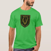 Verdedig het Luck Irish Harp Shield-ontwerp T-shirt (Voorkant)