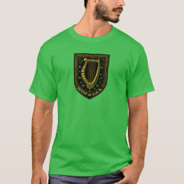 Verdedig het Luck Irish Harp Shield-ontwerp T-shirt
