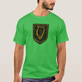 Verdedig het Luck Irish Harp Shield-ontwerp T-shirt