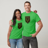 Verdedig het Luck Irish Harp Shield-ontwerp T-shirt (Unisex)