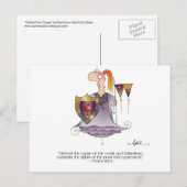 VERDEDIG HET OORZAKELIJKE Briefkaart DOOR April Mc (Voorkant / Achterkant)