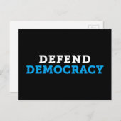 Verdedig het Zwarte Briefkaart van de Democratie (Voorkant / Achterkant)