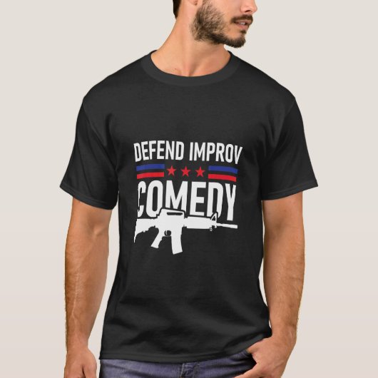 Verdedig Improv Comedy T-shirt (Voorkant)