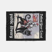 Verdedig je lokale openbare bibliotheek Grappige r Fleece Deken (Voorkant (Horizontaal))