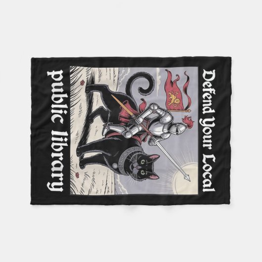 Verdedig je lokale openbare bibliotheek Grappige r Fleece Deken (Voorkant (Horizontaal))