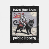 Verdedig je lokale openbare bibliotheek Grappige r Fleece Deken (Voorkant)