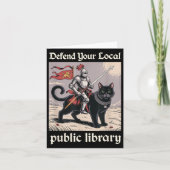Verdedig je lokale openbare bibliotheek Grappige r Kaart (Voorkant)