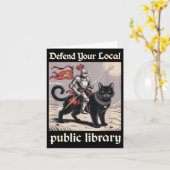 Verdedig je lokale openbare bibliotheek Grappige r Kaart (Gele Bloem)