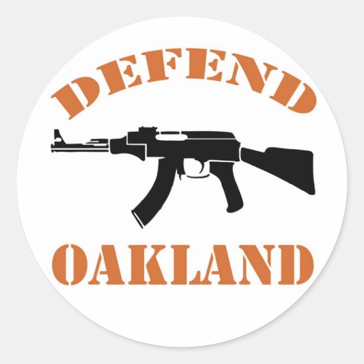 Verdedig Oakland Sticker (Voorkant)
