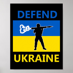 Verdedig Oekraïne - Steun Oekraïne - Vlag Rpg Sold Poster