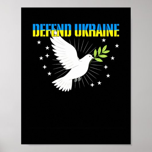 Verdedig Oekraïne Vredesduif  Poster (Voorkant)