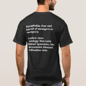 Verdedig onze Nation DEPORT Xenofbes T-shirt (Achterkant)