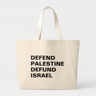 Verdedig Palestina defund Israël - Anti Israël Grote Tote Bag