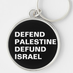 Verdedig Palestina defund Israël - Anti Israël Sleutelhanger