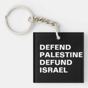 Verdedig Palestina defund Israël - Anti Israël Sleutelhanger
