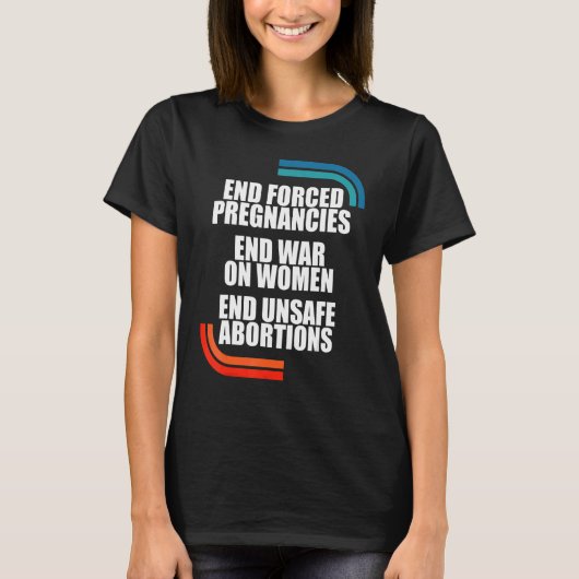 Verdedig Roe V Wade Pro Choice Abortion Rights Fem T-shirt (Voorkant)
