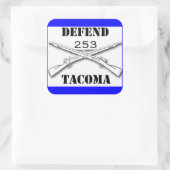 Verdedig Tacoma Vierkante Sticker (Tas)