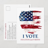 Verdedig tarieven en belastingen politieke inflati briefkaart (Voorkant / Achterkant)