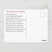 Verdedig tarieven en belastingen politieke inflati briefkaart (Achterkant)