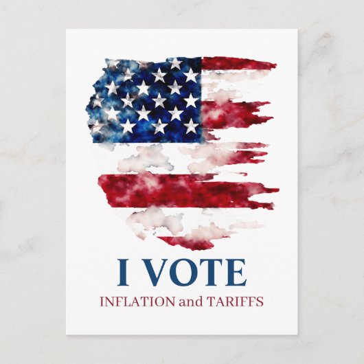 Verdedig tarieven en belastingen politieke inflati briefkaart (Voorkant)