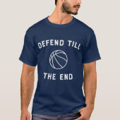 Verdedig tot het T-shirt met eindbasketbal (Voorkant)