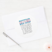 Verdedig Translevens Ronde Sticker (Envelop)