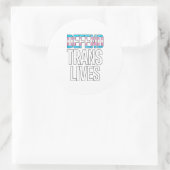 Verdedig Translevens Ronde Sticker (Tas)