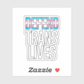 Verdedig Translevens Sticker (Vel)