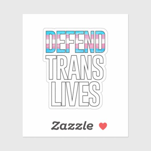 Verdedig Translevens Sticker (Vel)