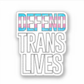 Verdedig Translevens Sticker (Voorkant)