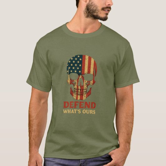 Verdedig wat van ons is t-shirt (Voorkant)
