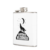 Verdedig Wilderness Wolf Maan Heupfles (Links)