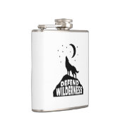 Verdedig Wilderness Wolf Maan Heupfles (Rechts)