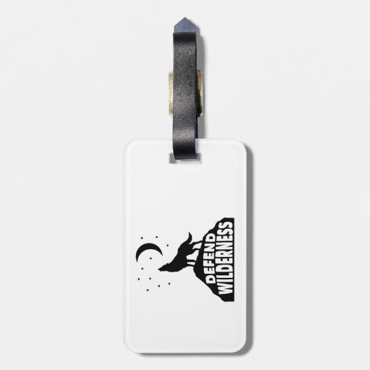 Verdedig Wilderness Wolf Moon Bagagelabel (Achterkant verticaal)