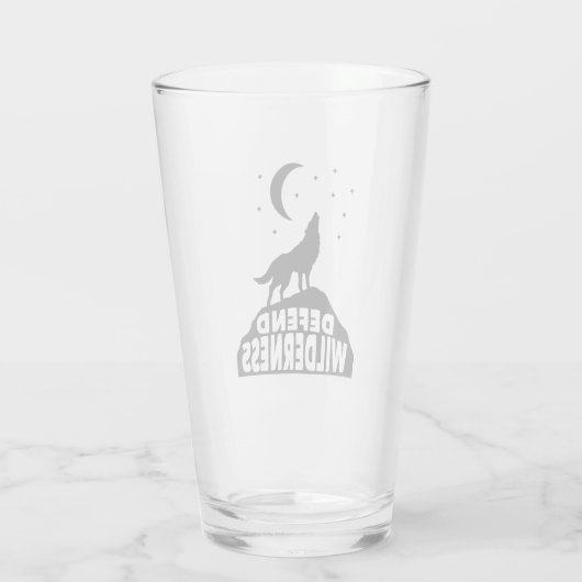 Verdedig Wilderness Wolf Moon Glas (Achterkant)