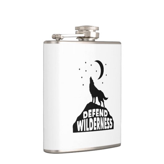 Verdedig Wilderness Wolf Moon Heupfles (Rechts)
