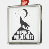 Verdedig Wilderness Wolf Moon Metalen Ornament (Links)