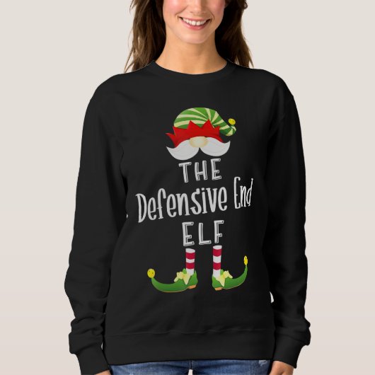 Verdedigende Eind Elf Groep Kerstmis Pyjama Feest Trui (Voorkant)